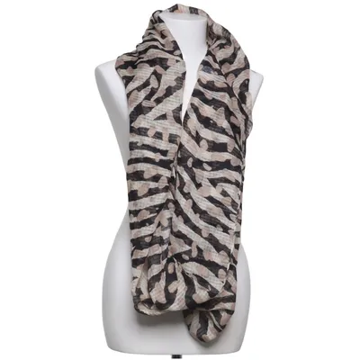 Infinity scarf (Black, Beige) from Sarlini Polyester