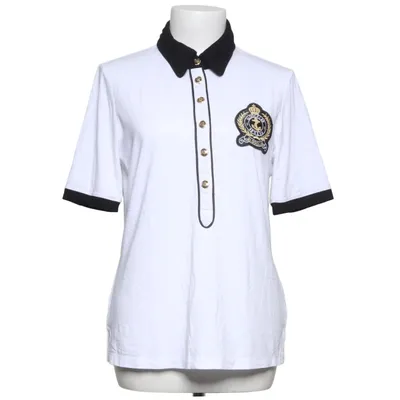 Polo shirt (White, Black) from Gloockler Elastane, Viscose