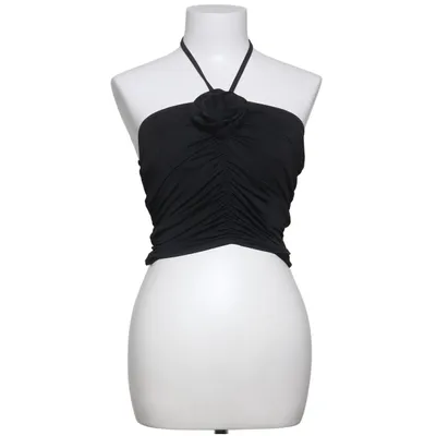 Halter neck top (Black) from Shein Elastane, Polyester