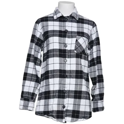 Flannel skjorte (Sort, Hvid) fra Yes My Love Bomuld