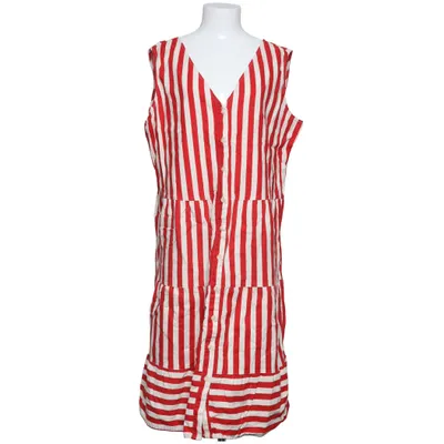 Dress (Red, White) from Ulla Popken Cotton, Linen