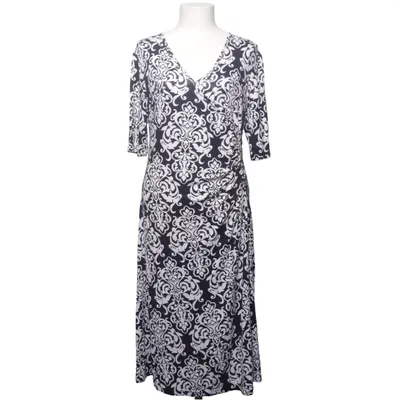 Robe longue (Bleu, Blanc) de Klaus Dilkrath Élasthane, Viscose