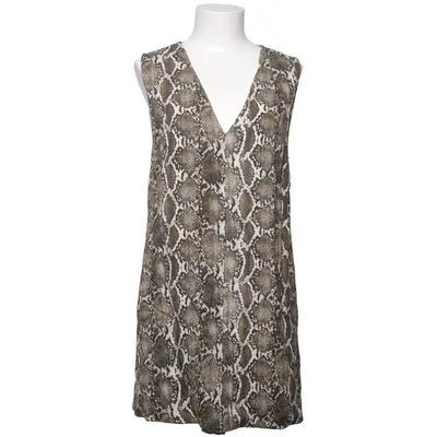 Kleid (Beige, Schwarz) von H&M Baumwolle, Polyamid, Viskose