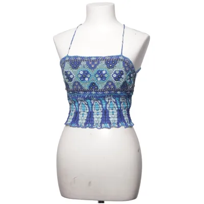 Crop top (Bleu, Multicolore) de Zara Polyester, Viscose