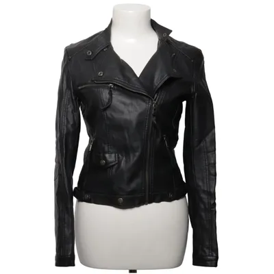 Bikerjack (Zwart) van Softy Outerwear Collection Polyester, Polyurethaan, Viscose