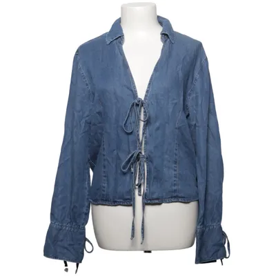 Wikkelblouse (Onlemmi Ls Tie Slitcuff) van ONLY Blue Denim Tencel