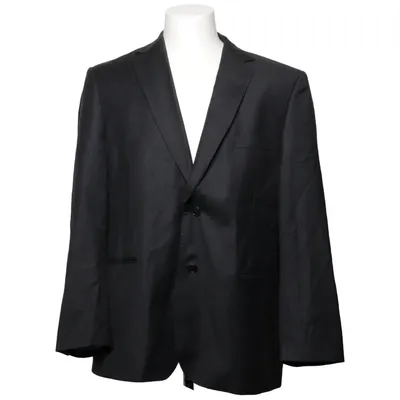 Kavaj (Grå) från Dressmann Premium Collection Polyester, Viskos, Ull