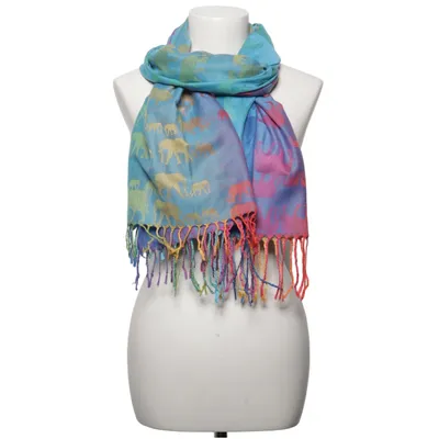 Halsduk (Blå, Flerfärgad) från Pashmina Kashmir