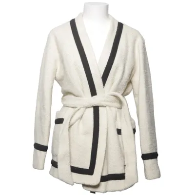 Cardigan (Blanc, Noir) de Sézane Laine d'alpaga, Mohair, Polyamide, Viscose
