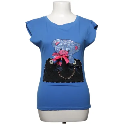 T-shirt (Blau) von Leopard & WRL Baumwolle, Elasthan