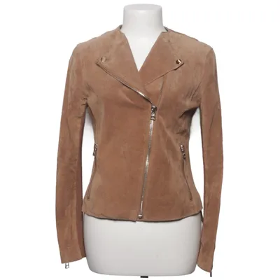 Biker jacket (Brown) from Frontrow Leather, Polyester