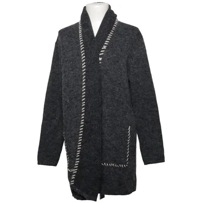 Cardigan (Gray) from Miss Charm Acrylic, Cotton, Polyamide, Polyester, Wool