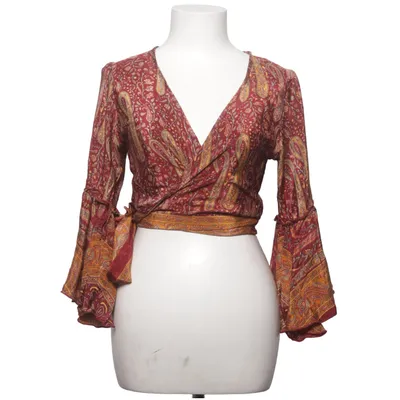 Blouse portefeuille (Rouge, Jaune, Multicolore) de Guru Shop Viscose