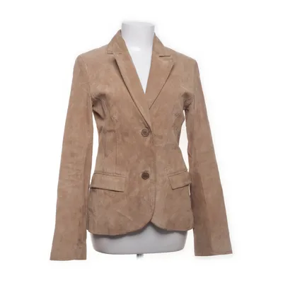 Läderkavaj (Brun) från H&M Polyester, Mocka