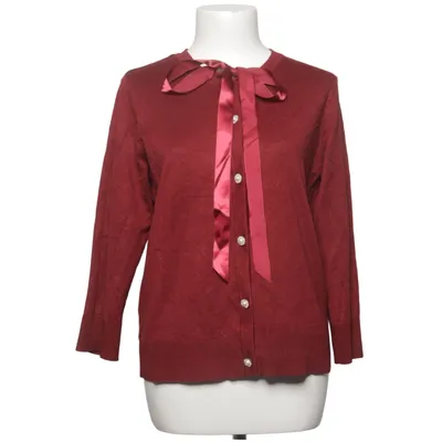 Cardigan (Red) from Cable & Gauge Polyester, Viscose