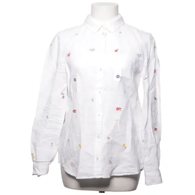 Shirt (Wit, Meerkleurig) van Sézane Linnen, Polyester