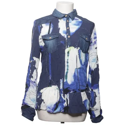 Jeansskjorta (Blå, Vit, Flerfärgad) från Desigual Bomull, Viskos