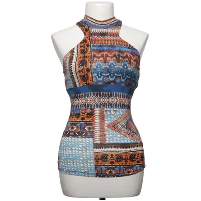 Haltertop (Blauw, Bruin, Meerkleurig) van Studio F Elastaan, Viscose