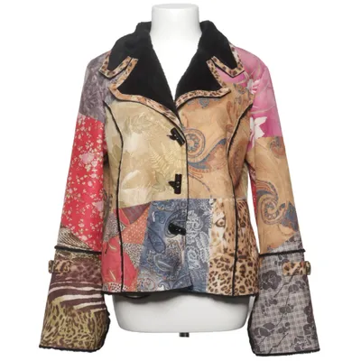 Shearling jacket (Brown, Red, Multicolored) from Kriss Acrylic, Polyester