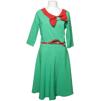 Jurk (Groen, Rood) van Lindy Bop Elastaan, Polyester, Viscose