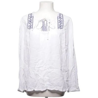 Blouse (White, Blue) from Alessa W Collection Cotton, Viscose
