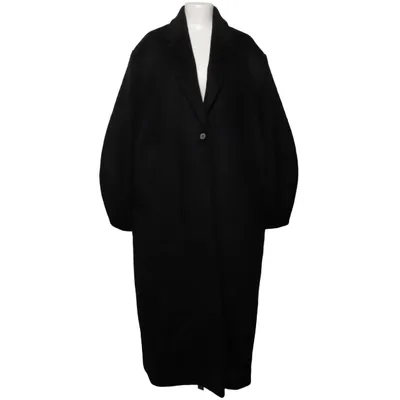 Coat (Black) from Source Unknown Polyester, Wool