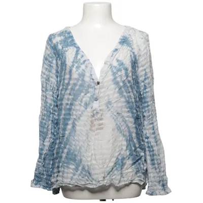 Bluse (Blau, Weiß) von Spira Baumwolle, Viskose
