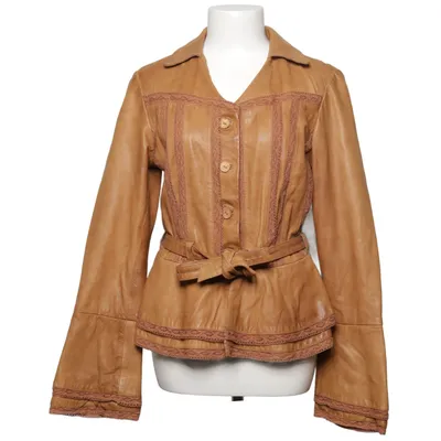 Leather jacket (Brown) from Conbipel Cotton, Leather