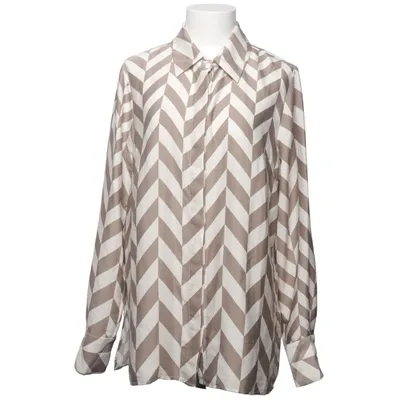 Shirt (Beige, White) from Fifth House Polyester