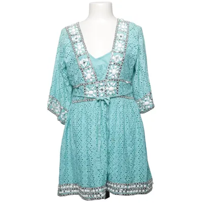Jurk (Turquoise) van Shelly London Katoen