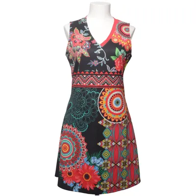 Jurk (Zwart, Meerkleurig) van Happi Elastaan, Polyester