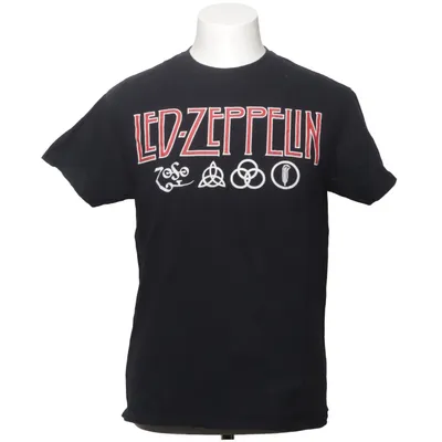 T-shirt (Zwart, Rood) van Led Zepplin Katoen