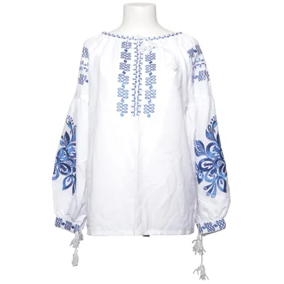 Blouse (Blanc, Bleu)
