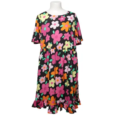 Kjole (Sort, Flerfarvet) fra Yours Polyester