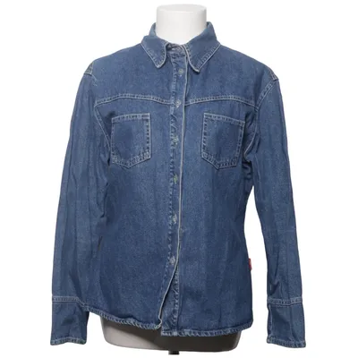 Denim blouse (Blauw) van Moda Katoen