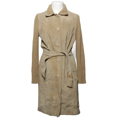 Veste longue en cuir (Beige) de WE Women Cuir, Polyester, Daim, Laine