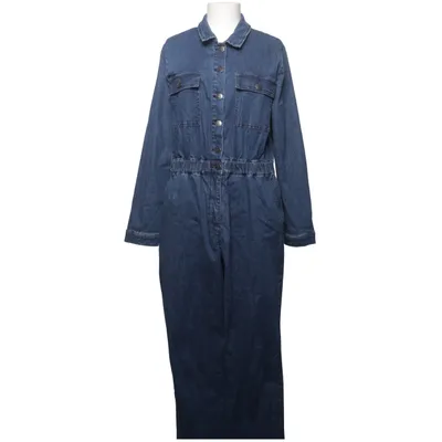 Jumpsuit (Blauw) van Ulla Popken Katoen, Elastaan