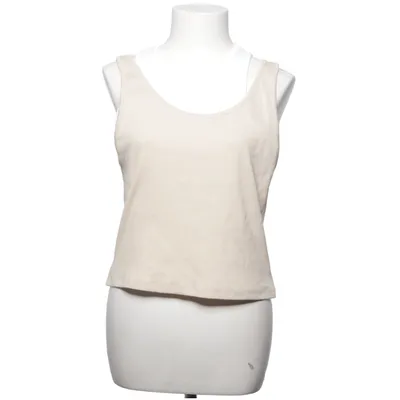 Tank Top (Beige, White) from Clockhouse by C&A Cotton, Elastane