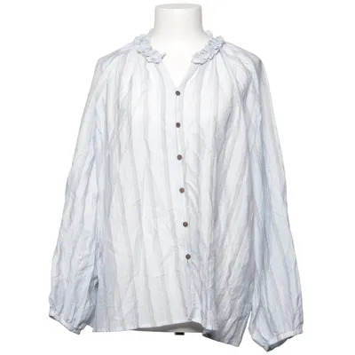 Blouse (Blue, White) from Luxzuz