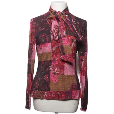Schluppenbluse (Pink, Rot, Mehrfarbig) von Camilla Thulin Elasthan, Viskose