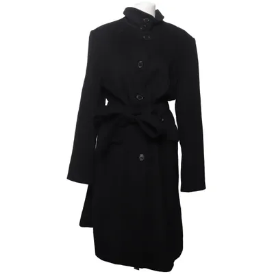 Coat (Black) from Quasi Polyester, Viscose, Wool