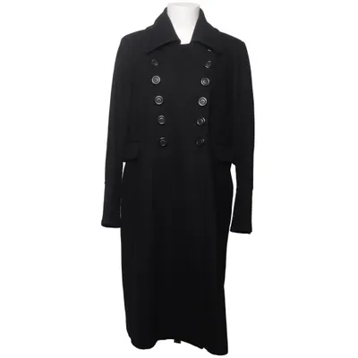 Frakke (Sort) fra Frk. Polyester, Viscose, Uld