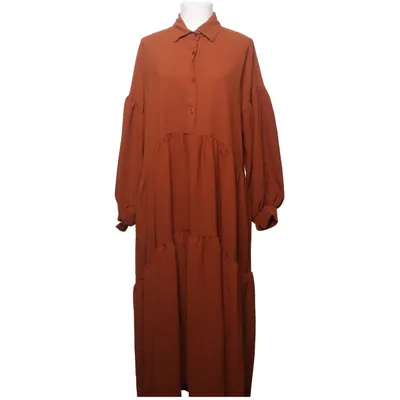 Maxi jurk (Bruin) van Boohoo Elastaan, Polyester