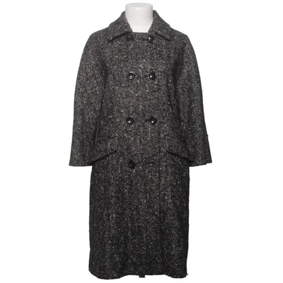 Coat (Black, White) from Marella Acetate, Alpaca wool, Mohair, Polyamide