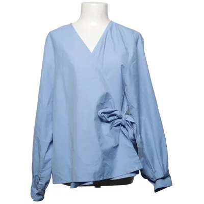 Blouse portefeuille (Bleu) de List Coton, Polyester, Soie