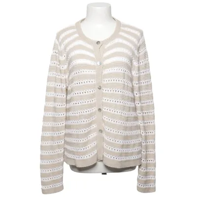 Cardigan (Beige, White) from Skovhuus Acrylic, Cotton