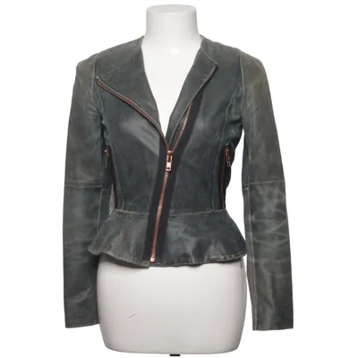 Bikerjack (Grijs) van Carin Wester Leer, Polyester