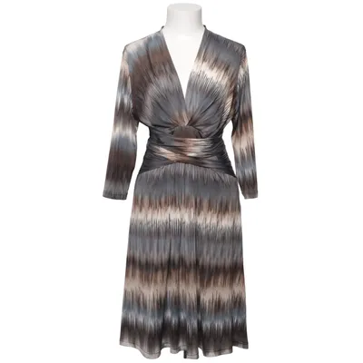 Dress (Blue, Gray, Beige, Multicolored) from Ilse Jacobsen Elastane, Polyester