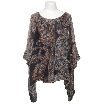 Poncho (Bleu, Marron, Multicolore) de Mirelle Élasthane, Soie, Viscose