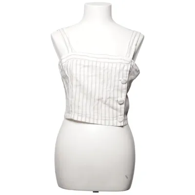 Crop top (Blanc, Beige) de Forever 21 Contemporary Coton, Lin